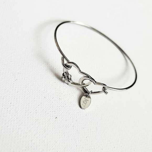 Stainless Steel Heart Cuff Bracelet - Picture 4 of 6